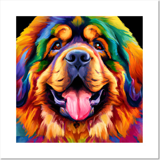 Fluffy Tibetan Mastiff Artwork Wall Art by Furrban